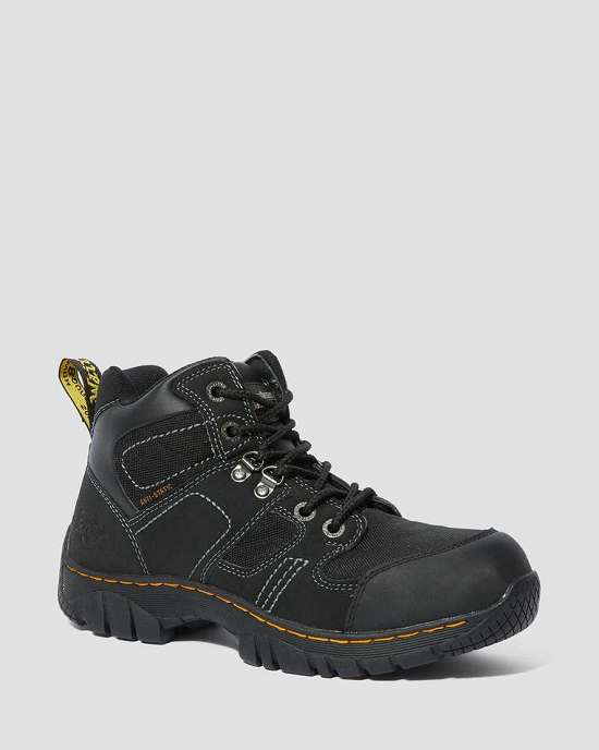 Botas Con Cordones Dr. Martens Benham Anti Static Steel Toe Lightweight Mujer Negros MX-06937